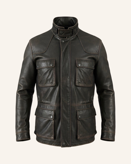 Lederjacke Braun XL