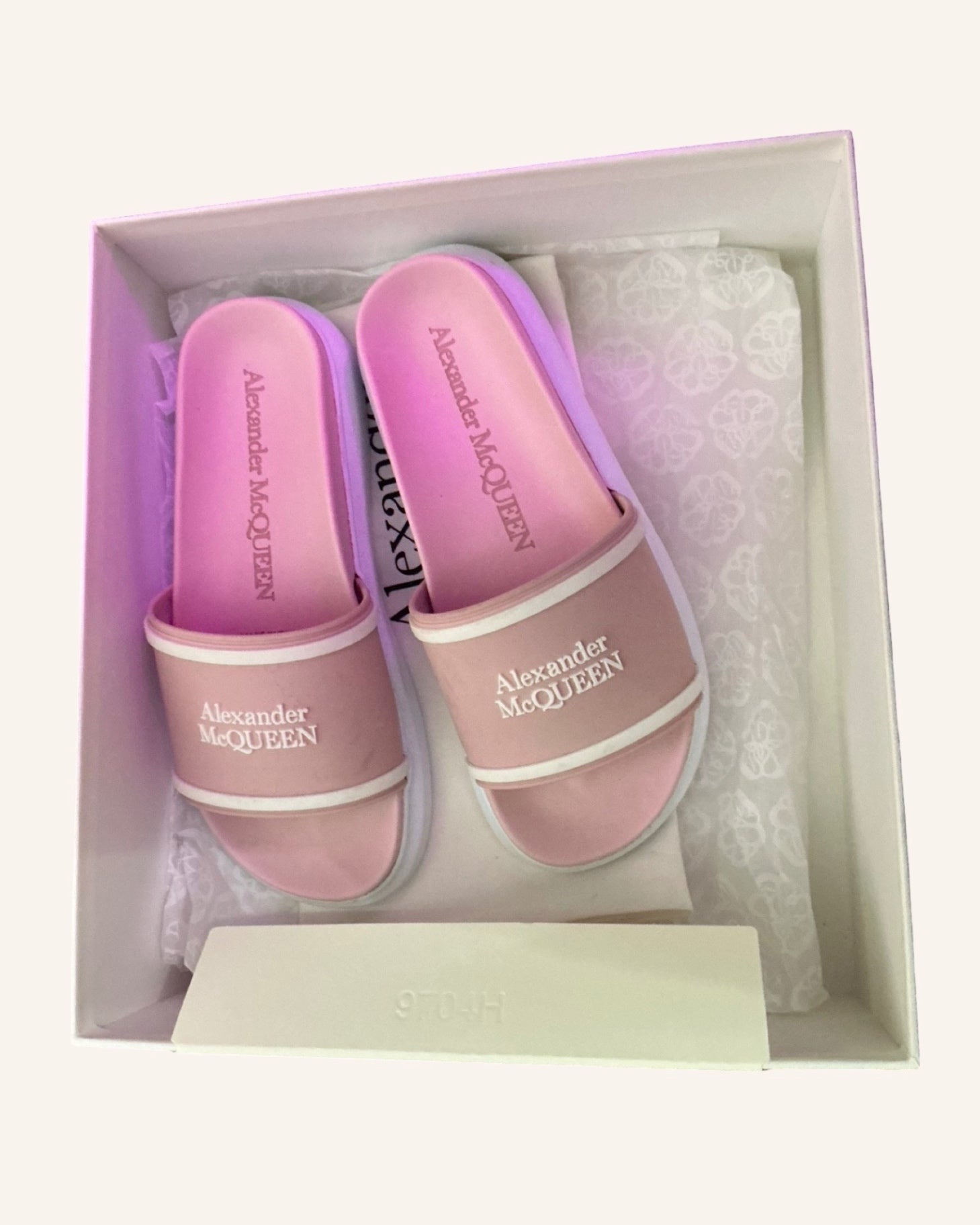 Rubber Slides Rose Quartz 36