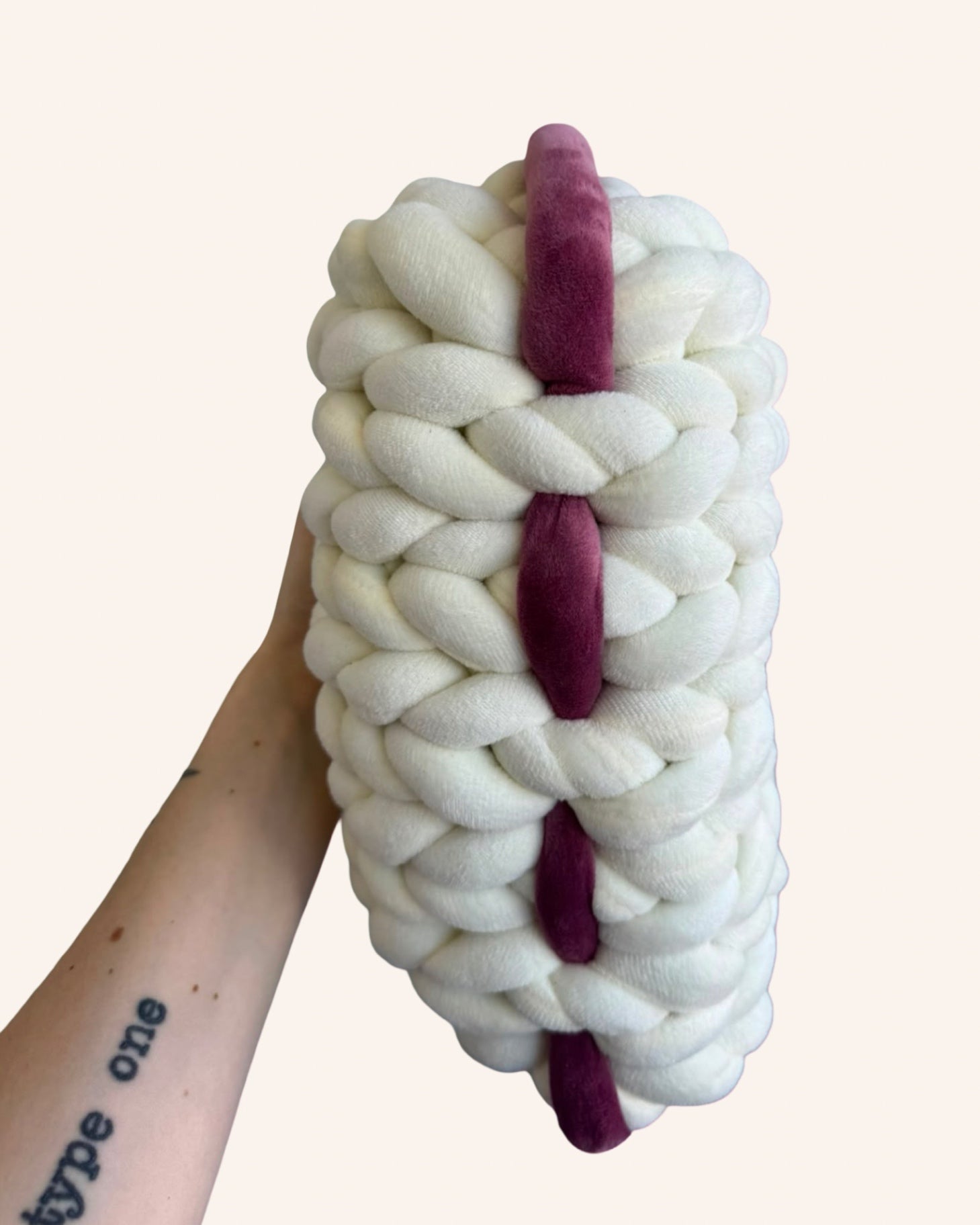 Chunky Knit Bag Bicolor L