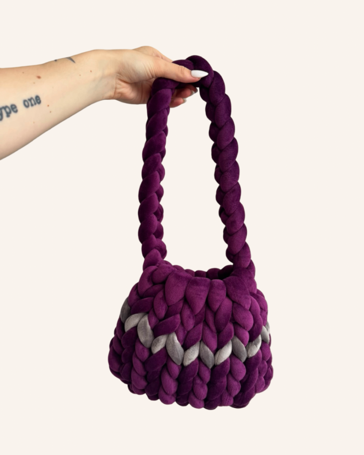 Chunky Knit Bag Bicolor Kids