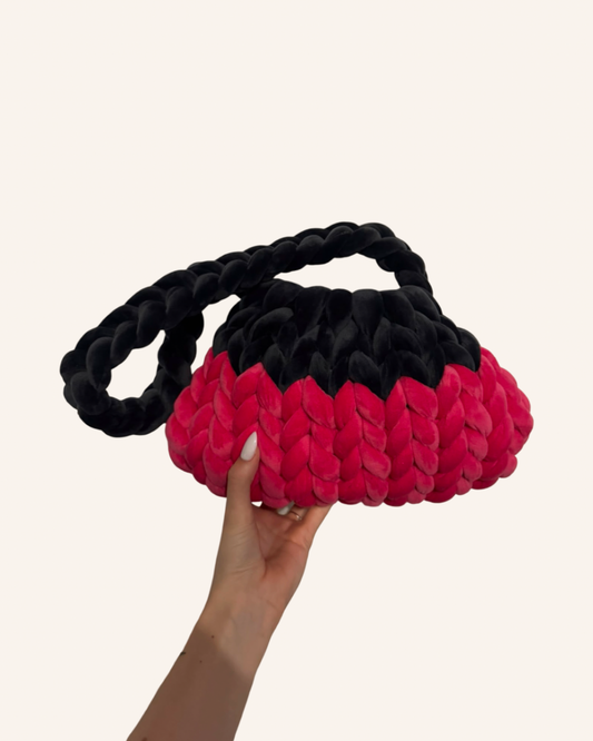 Chunky Knit Bag Bicolor Kids