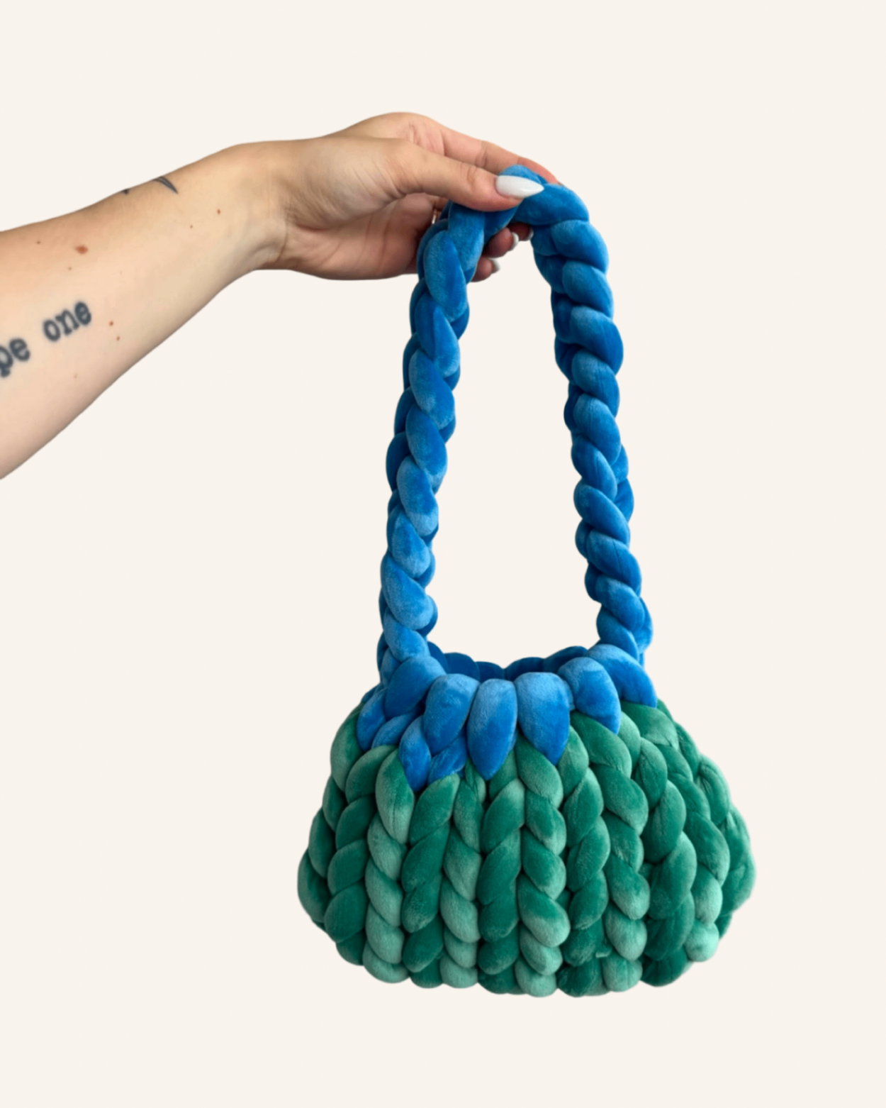 Chunky Knit Bag Bicolor Kids