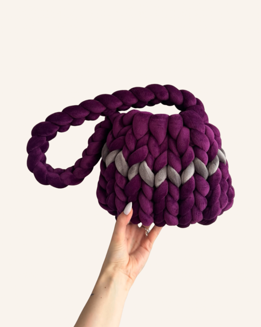 Chunky Knit Bag Bicolor Kids
