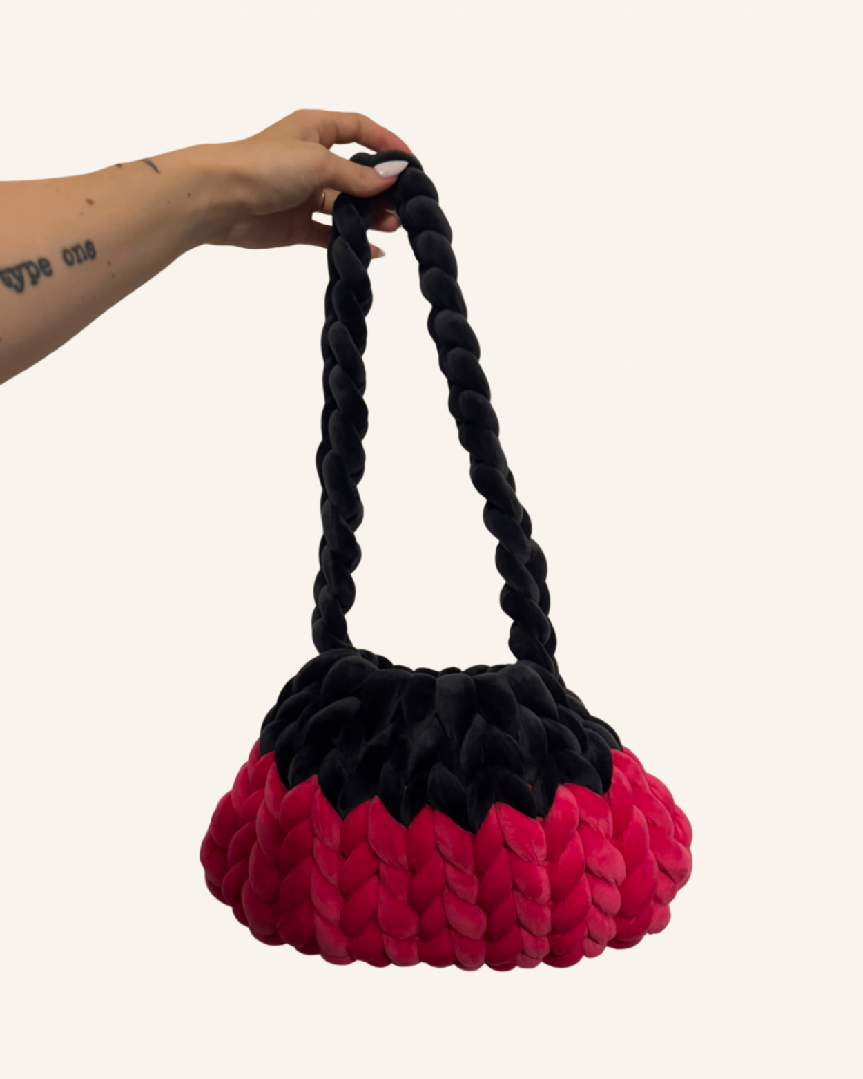 Chunky Knit Bag Bicolor Kids