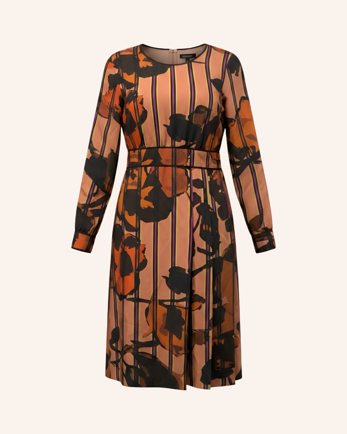 Kleid Orange mit Mustern M