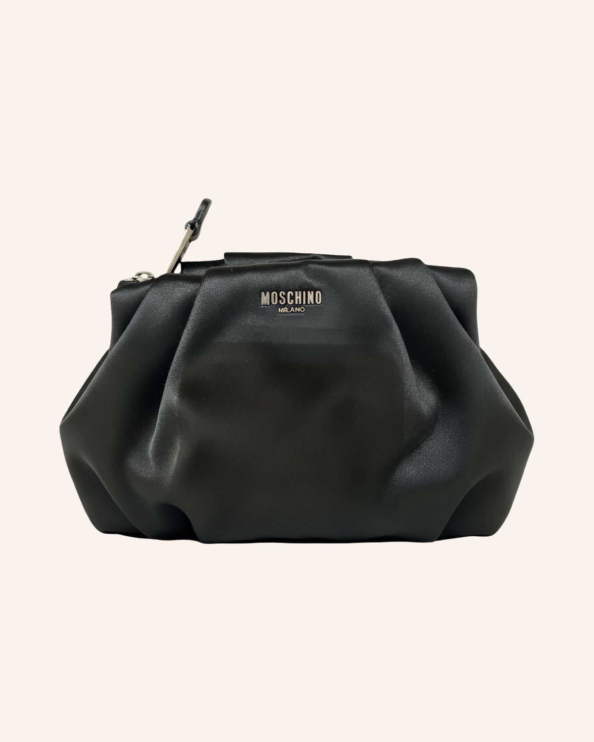 Satin-Strass Tasche Schwarz