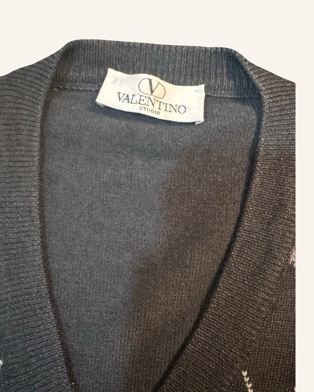 V-Neck Pullover Grau L