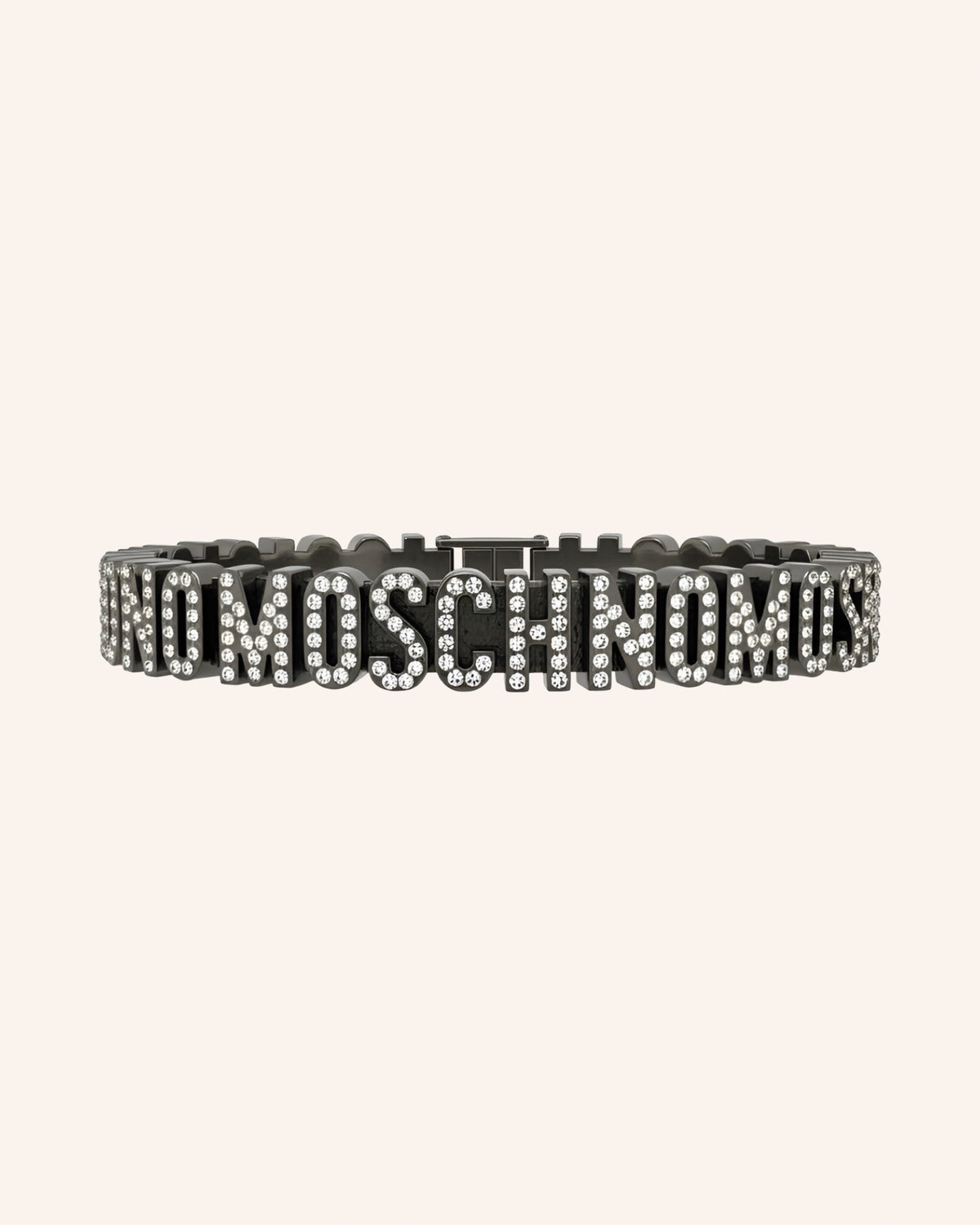 Satin-Strass Tasche Schwarz