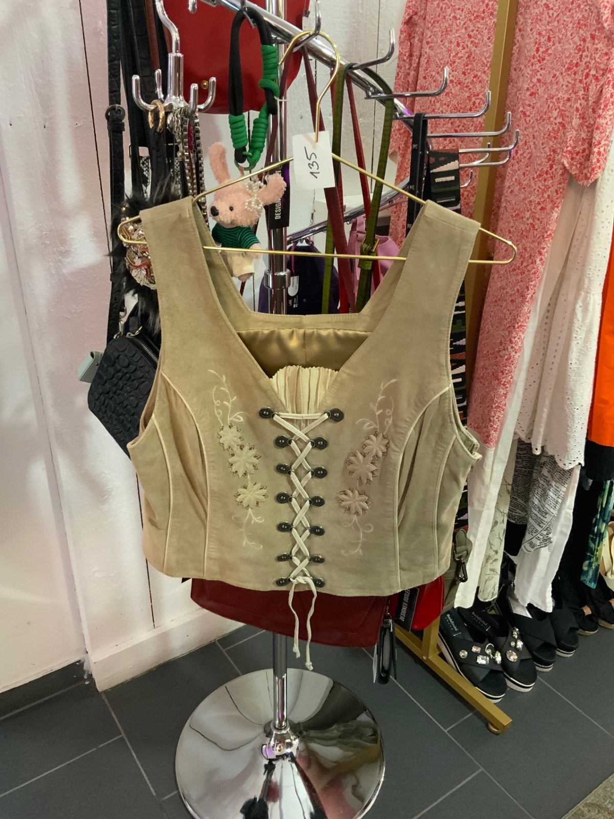 Trachten Corsage Beige XXL