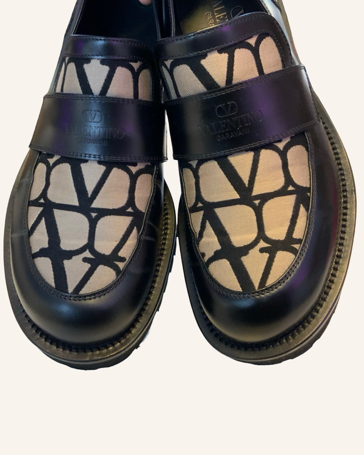 Loafer Schwarz-Creme 40