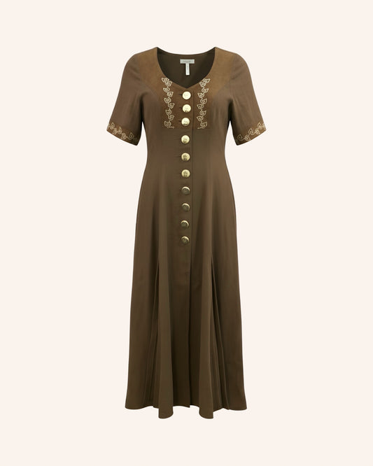Trachten Maxikleid Braun M