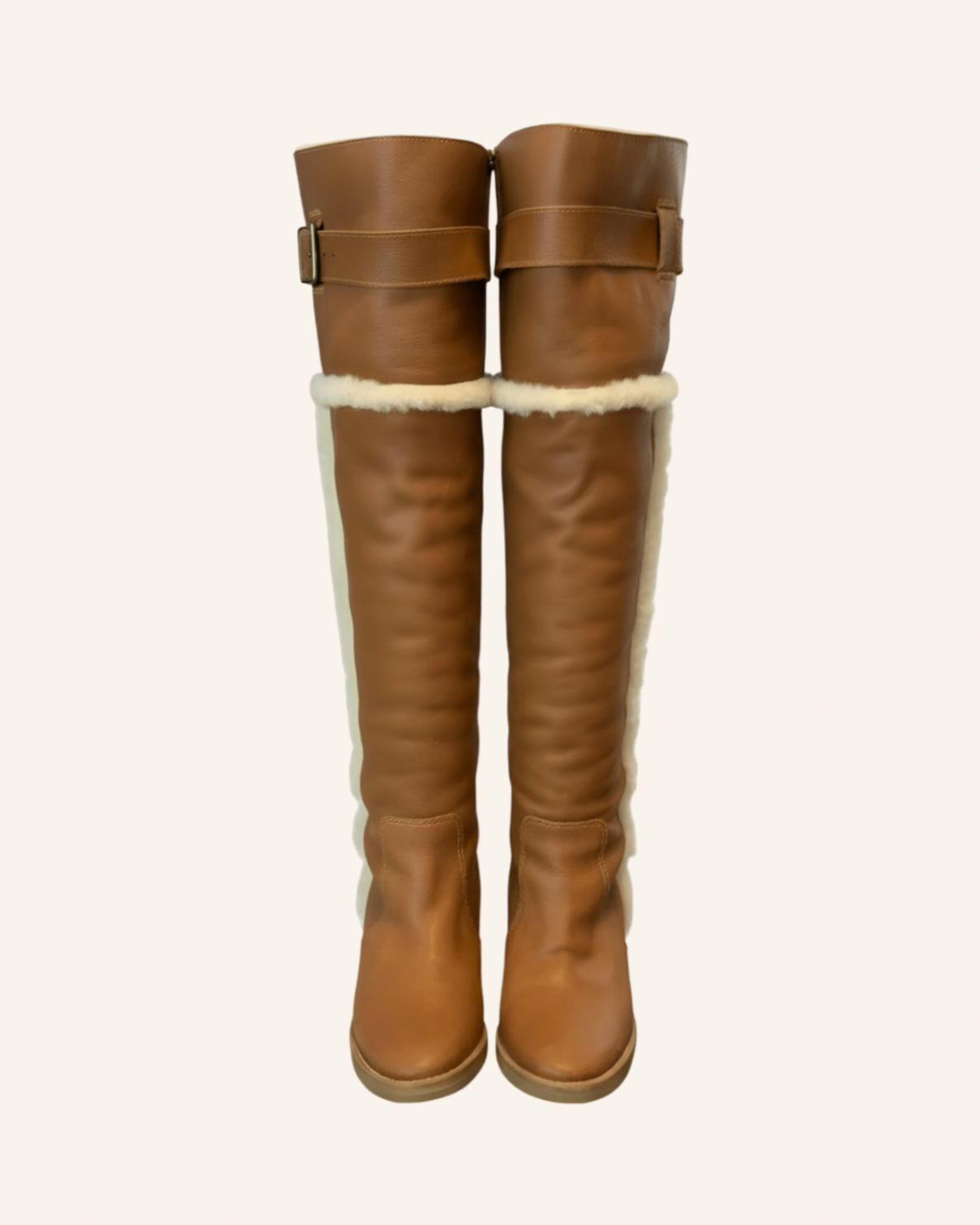 Lammfellstiefel Cognac 39