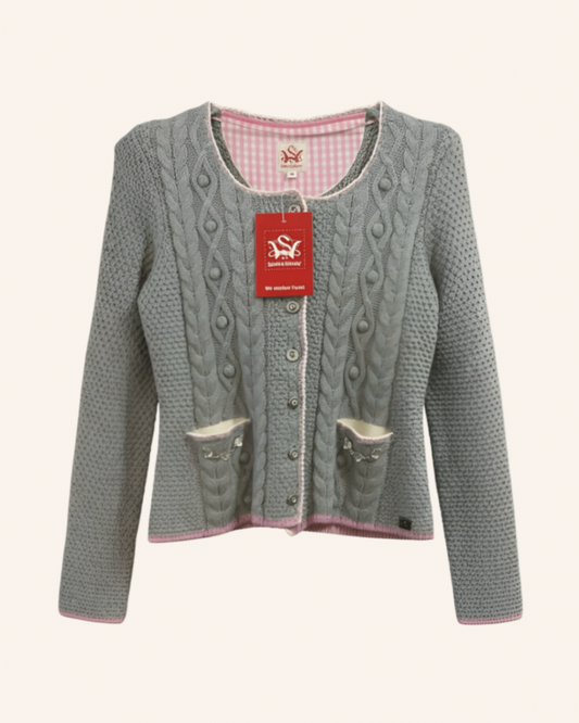 Trachten Strickjacke Grau M