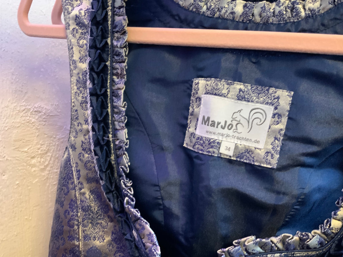 Dirndl Dunkelblau/Silber XS