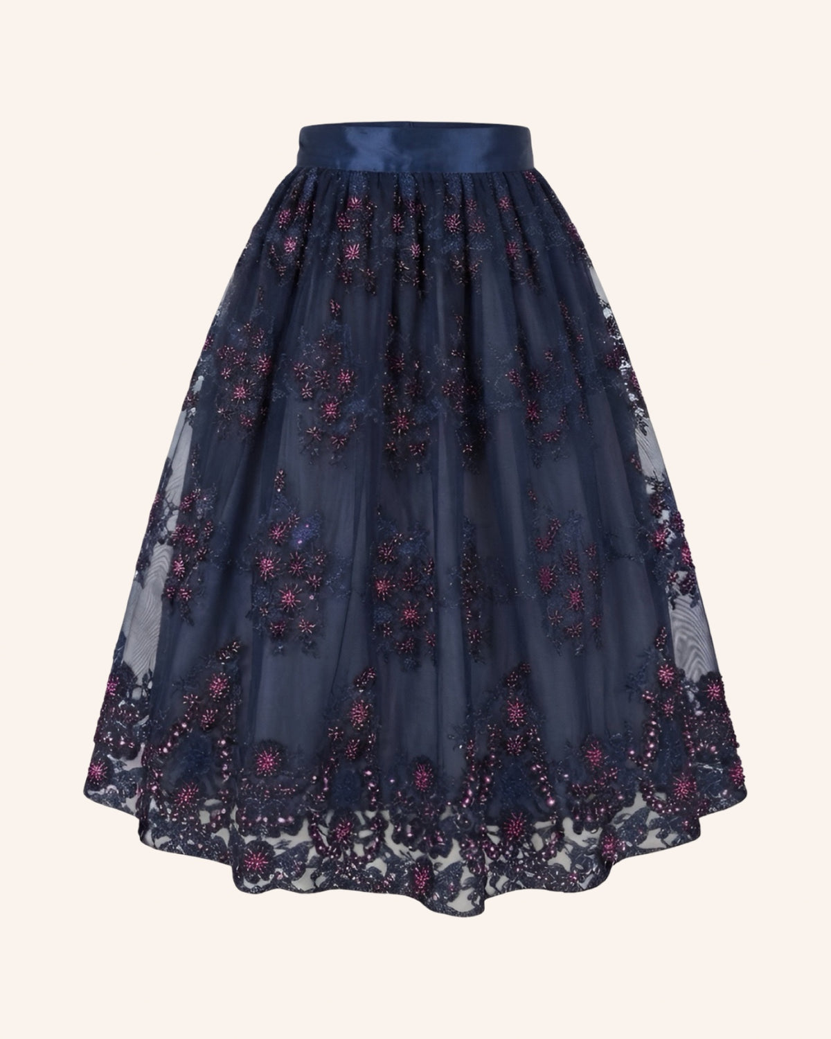 Dirndl Dunkelblau/Silber XS